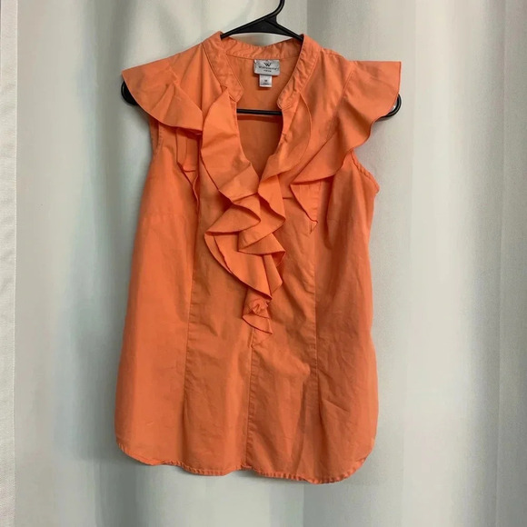 Worthington stretch orange sleeveless top size medium - Picture 1 of 8